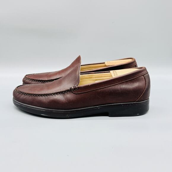 SAS Brown Leather Slip-On Loafers main image 5